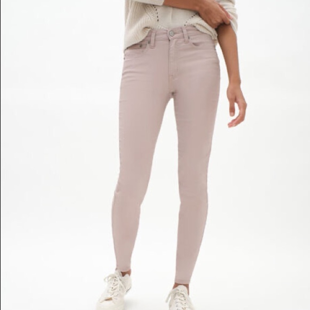 High-Rise Color Wash Jegging Pink Note Size 2
